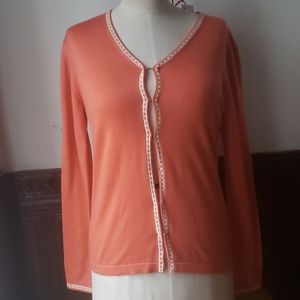 Wool melon color Cardigan- size M